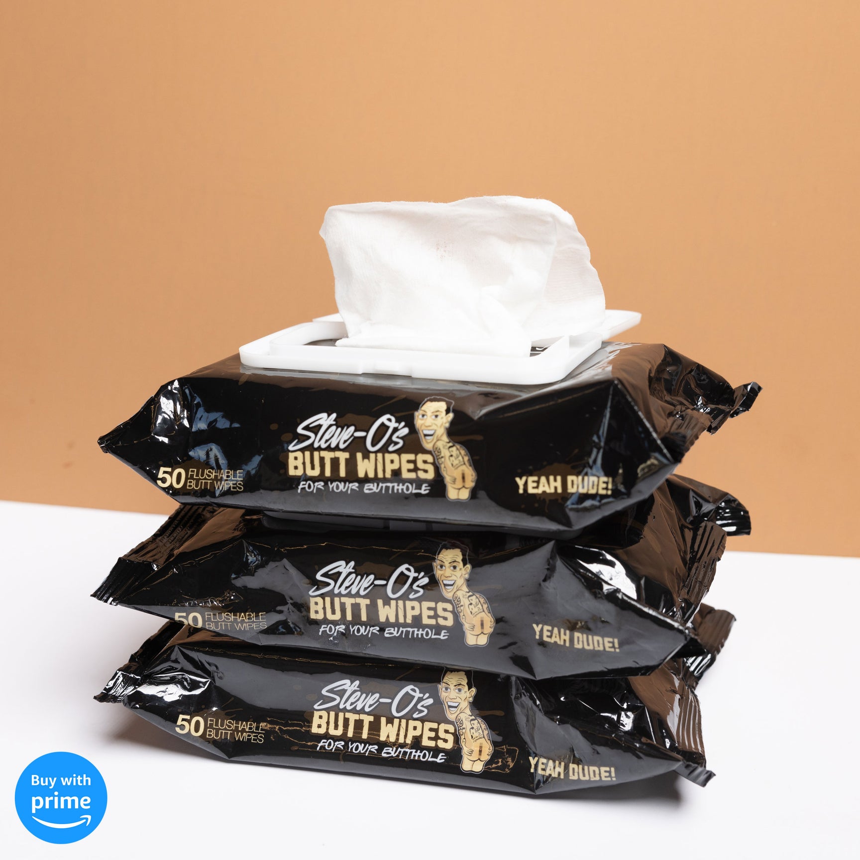 Flushable SteveO Butt Wipes